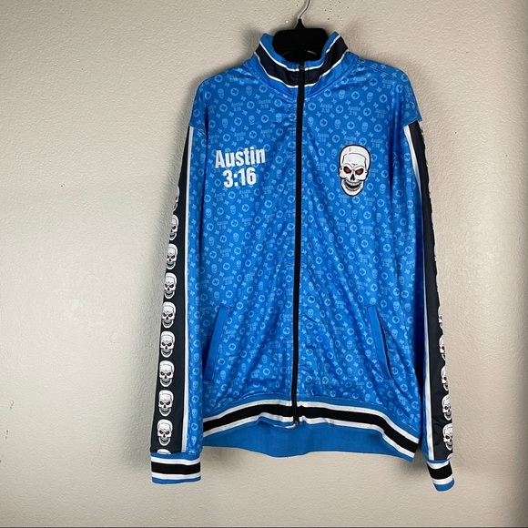 Vintage Steve Austin Chalk Line WWE Jacket Size XL - Picture 1 of 9